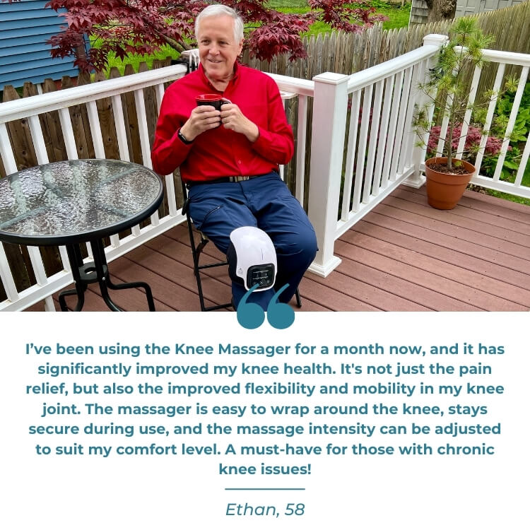 Wireless Heated Knee Massager – Electric Heating Massage Knee Pad White