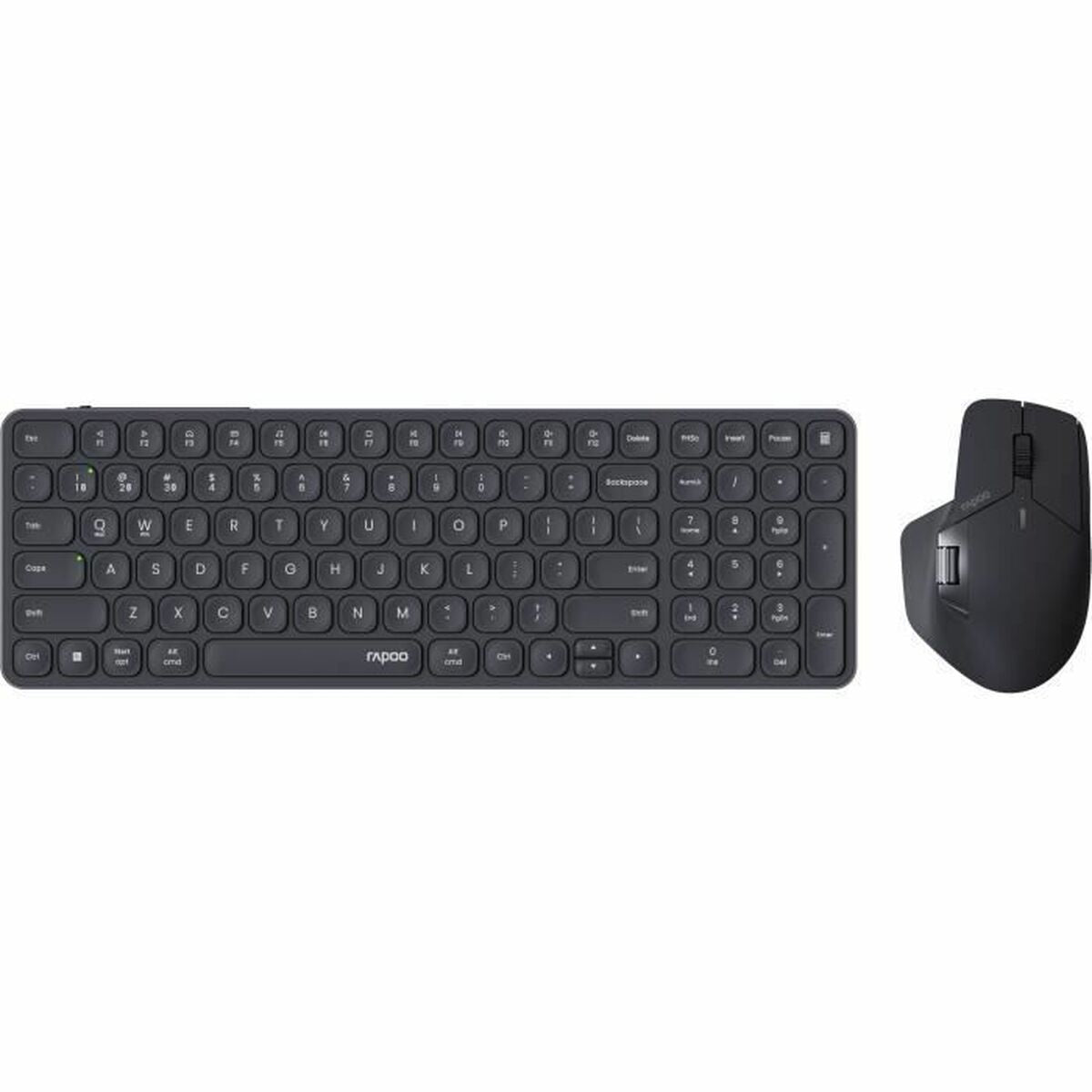Keyboard and Mouse Rapoo 9760M Grey AZERTY