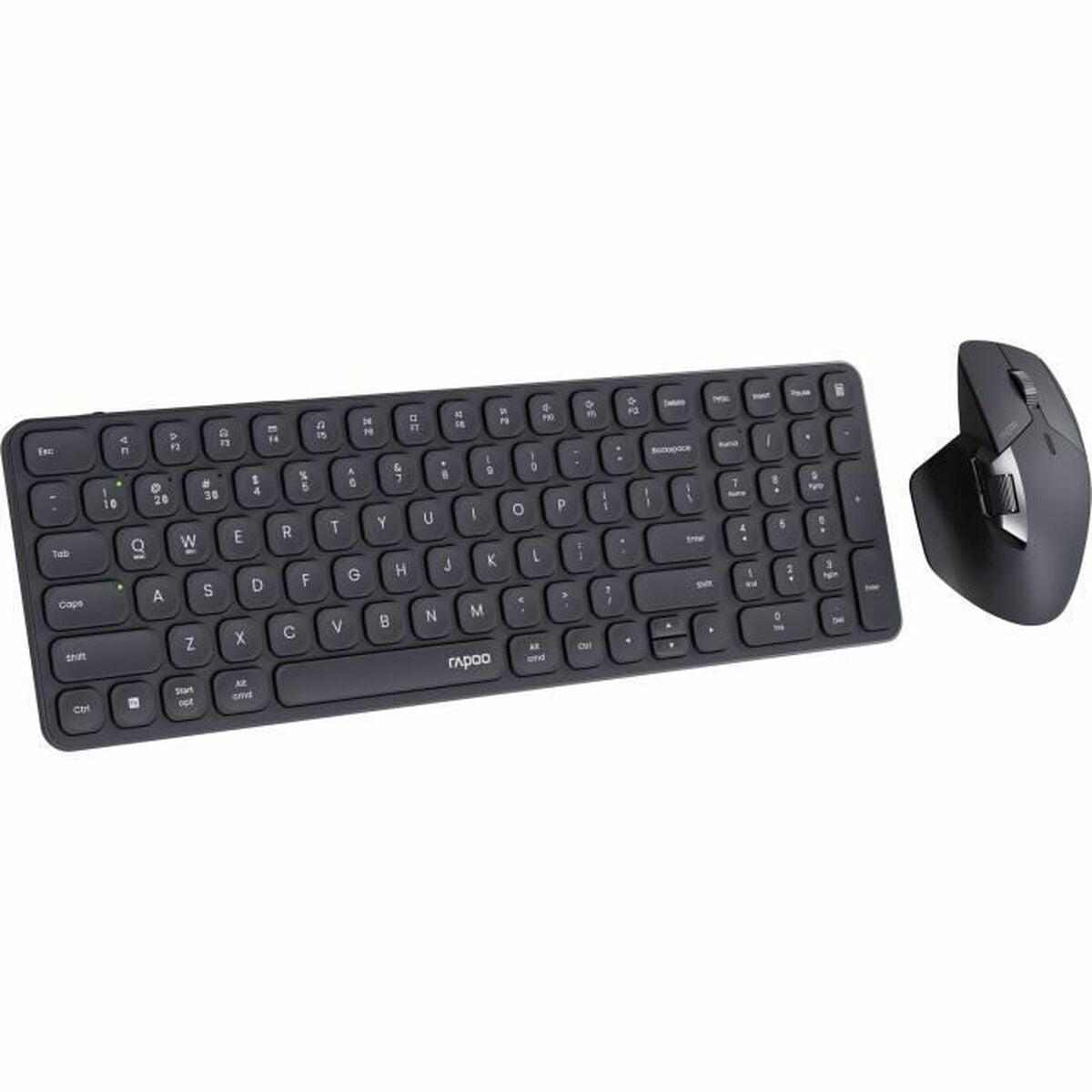 Keyboard and Mouse Rapoo 9760M Grey AZERTY