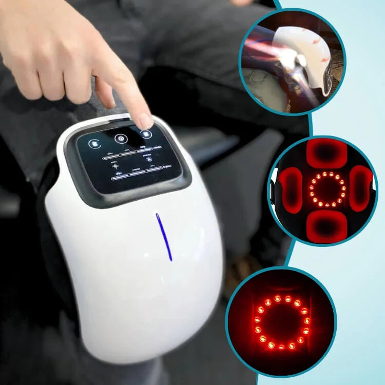 Wireless Heated Knee Massager – Electric Heating Massage Knee Pad White