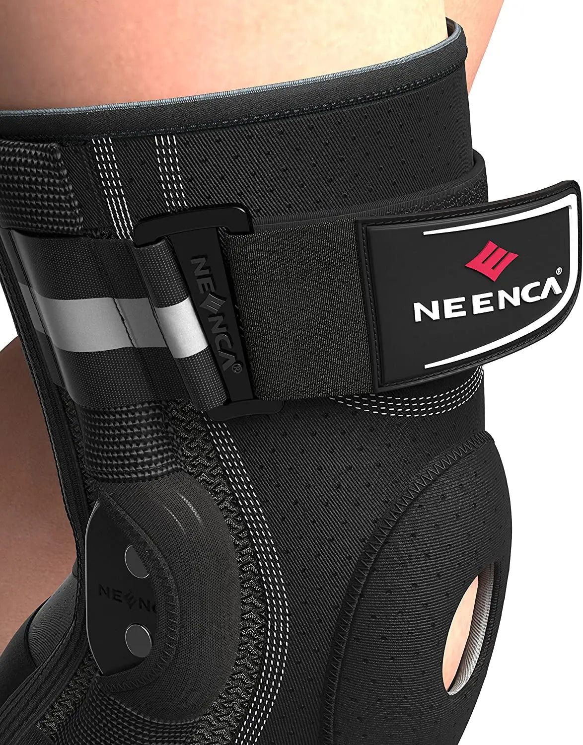 Knee Brace with Copper Side Stabilizers XL Medical Knee Support Black-4