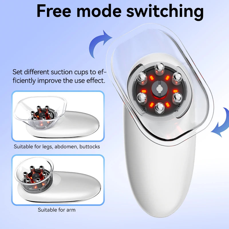 Body shaping massager, fat burning device, anti orange peel tissue and firming skin products