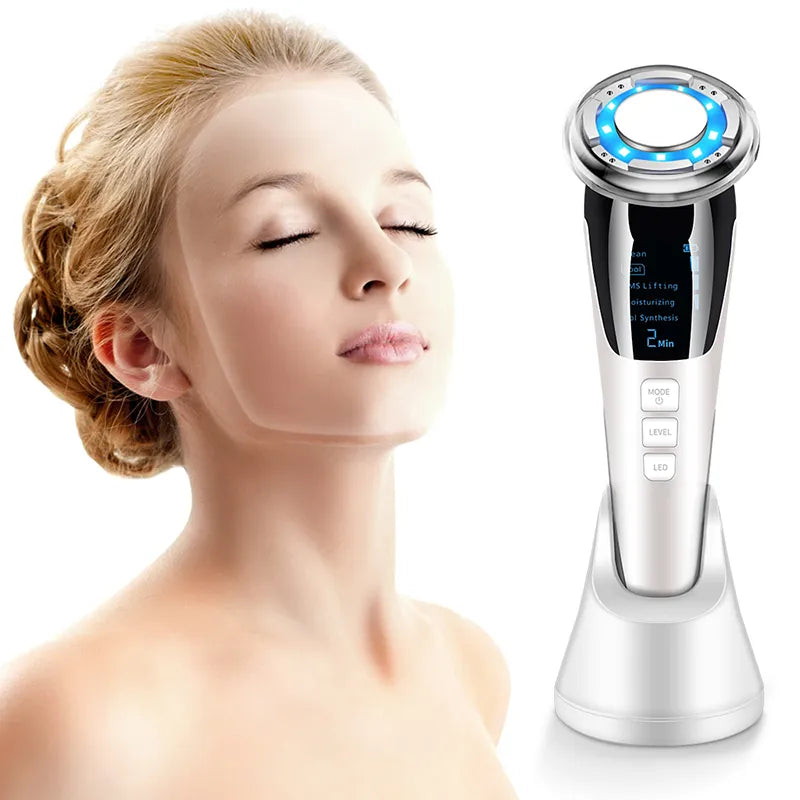 EMS Hot Cold Face Lifting Beauty Device - LED Photon Therapy-0